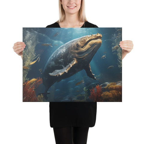 About my Brain Institute Wall Art 18″×24″ Whale Spirit Animal Canvas