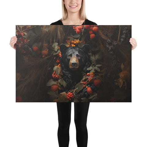 About my Brain Institute Wall Art 24″×36″ Black Bear Spirit Animal Canvas