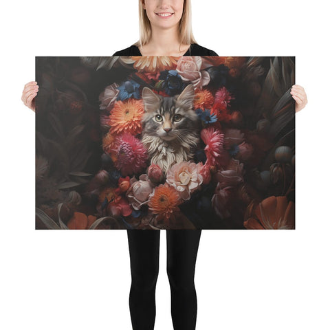 About my Brain Institute Wall Art 24″×36″ Cat Spirit Animal Canvas