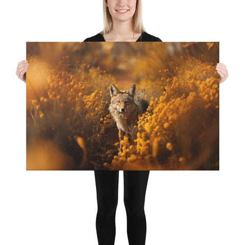 About my Brain Institute Wall Art 24″×36″ Coyote Spirit Animal Canvas