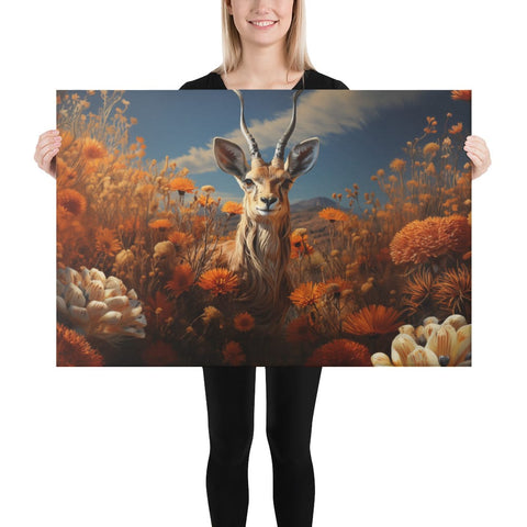 About my Brain Institute Wall Art 24″×36″ Gazelle Spirit Animal Canvas
