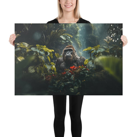 About my Brain Institute Wall Art 24″×36″ Gorilla Spirit Animal Canvas