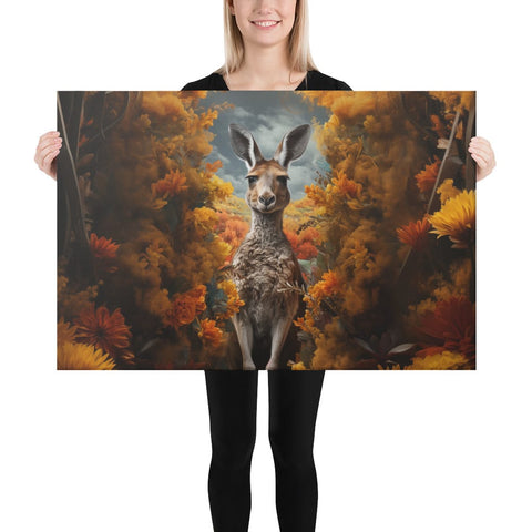 About my Brain Institute Wall Art 24″×36″ Kangaroo Spirit Animal Canvas