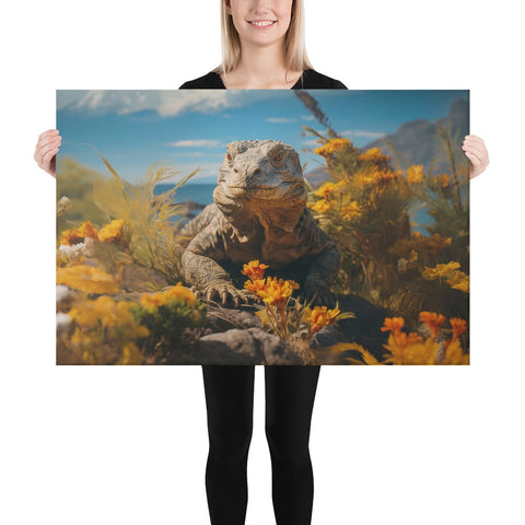 About my Brain Institute Wall Art 24″×36″ Komodo Dragon Spirit Animal Canvas