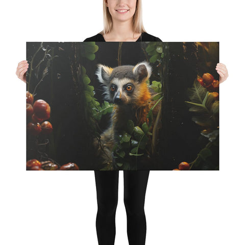 About my Brain Institute Wall Art 24″×36″ Lemur Spirit Animal Canvas