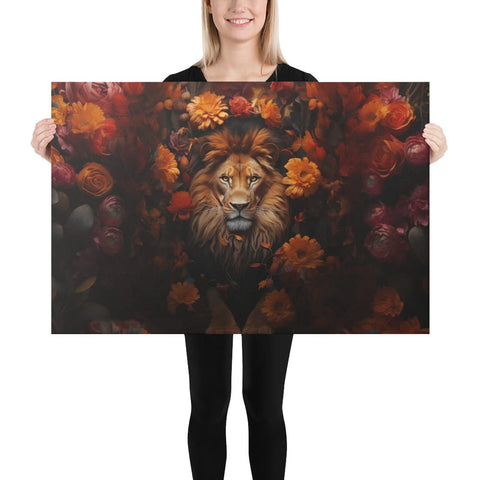 About my Brain Institute Wall Art 24″×36″ Lion Spirit Animal Canvas