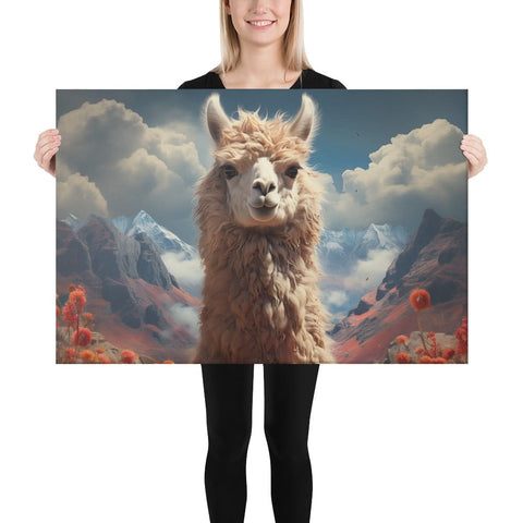 About my Brain Institute Wall Art 24″×36″ Llama Spirit Animal Canvas