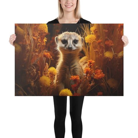 About my Brain Institute Wall Art 24″×36″ Meerkat Spirit Animal Canvas