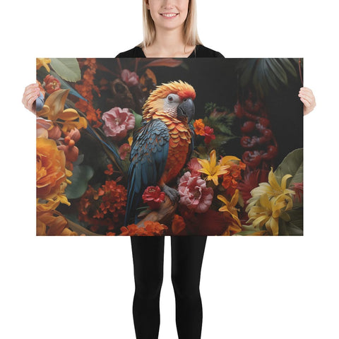 About my Brain Institute Wall Art 24″×36″ Parrot Spirit Animal Canvas