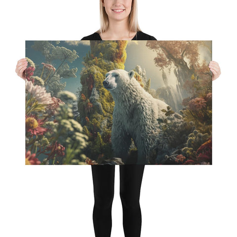 About my Brain Institute Wall Art 24″×36″ Polar Bear Spirit Animal Canvas