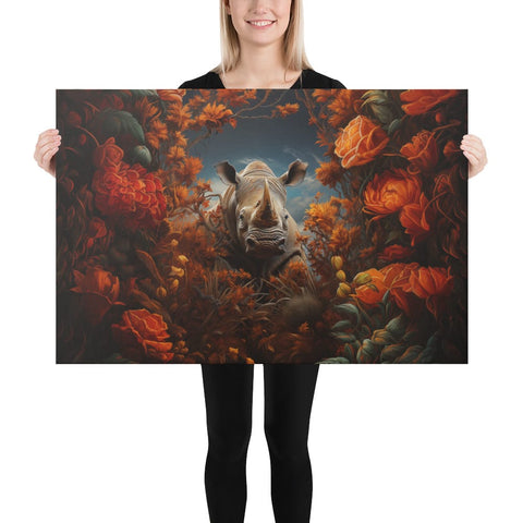 About my Brain Institute Wall Art 24″×36″ Rhinoceros Spirit Animal Canvas