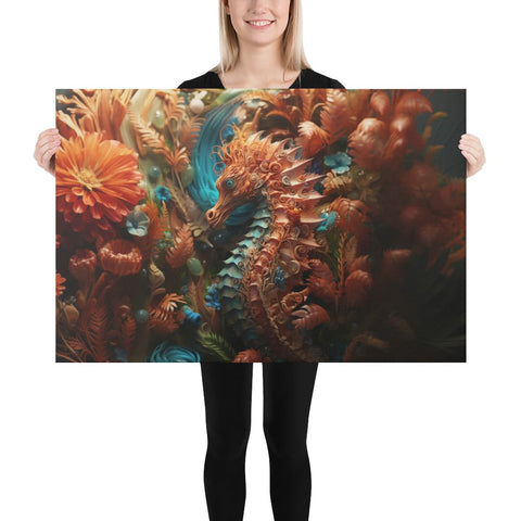 About my Brain Institute Wall Art 24″×36″ Seahorse Spirit Animal Canvas
