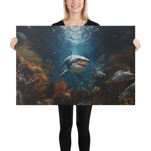 About my Brain Institute Wall Art 24″×36″ Shark Spirit Animal Canvas