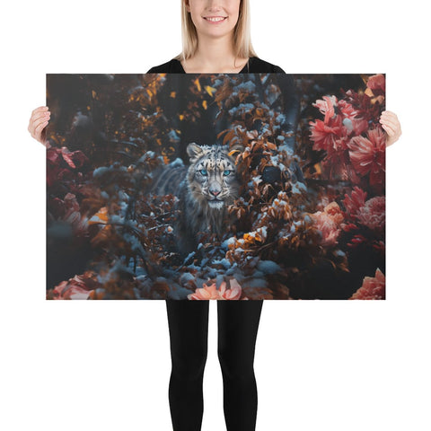 About my Brain Institute Wall Art 24″×36″ Snow Leopard Spirit Animal Canvas