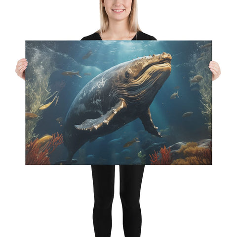 About my Brain Institute Wall Art 24″×36″ Whale Spirit Animal Canvas