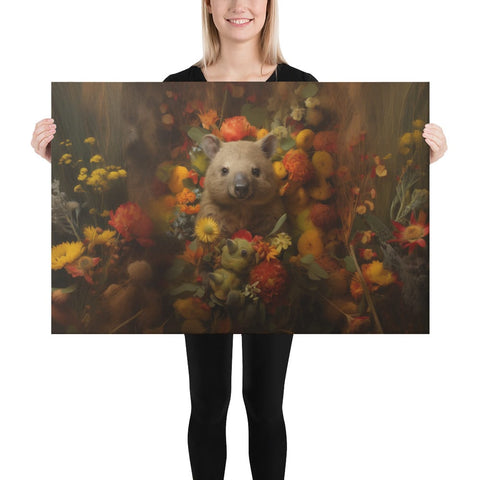 About my Brain Institute Wall Art 24″×36″ Wombat Spirit Animal Canvas