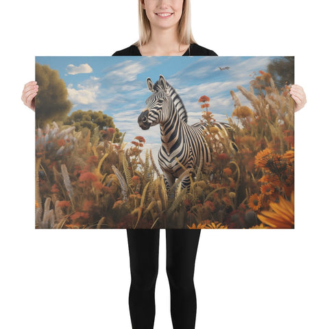 About my Brain Institute Wall Art 24″×36″ Zebra Spirit Animal Canvas