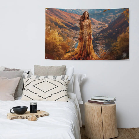About my Brain Institute Wall Art Amalur Goddess Flag Wall Art