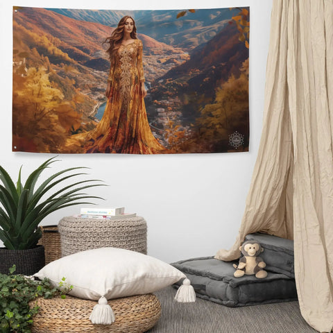 About my Brain Institute Wall Art Amalur Goddess Flag Wall Art