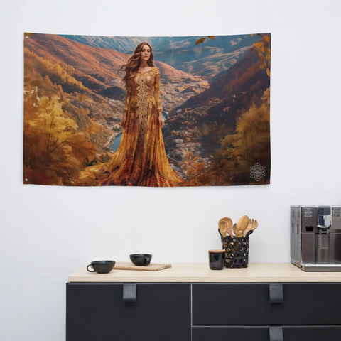About my Brain Institute Wall Art Amalur Goddess Flag Wall Art
