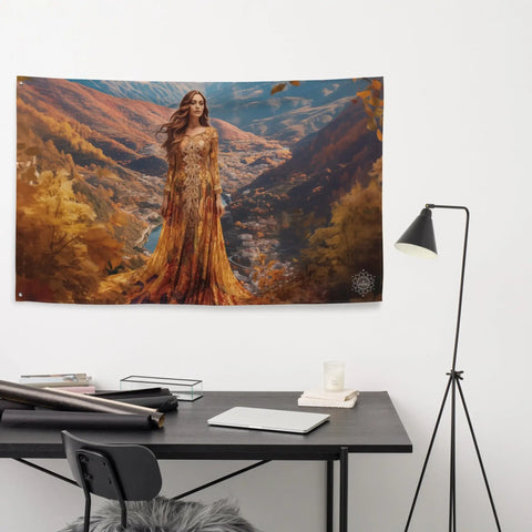 About my Brain Institute Wall Art Amalur Goddess Flag Wall Art