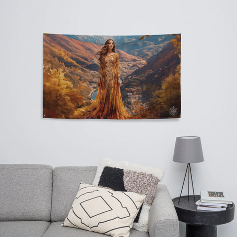 About my Brain Institute Wall Art Amalur Goddess Flag Wall Art