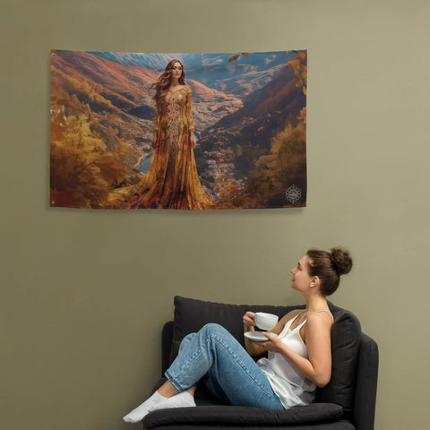 About my Brain Institute Wall Art Amalur Goddess Flag Wall Art