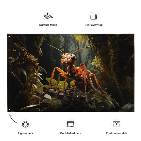 About my Brain Institute Wall Art Ant Spirit Animal Flag Wall Art