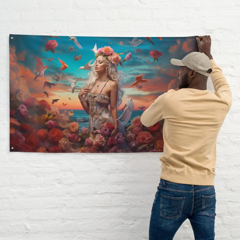 About my Brain Institute Wall Art Aphrodite Goddess Flag Wall Art