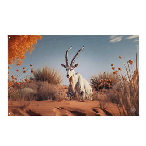 About my Brain Institute Wall Art Arabian Oryx Spirit Animal Flag Wall Art