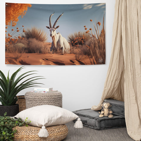 About my Brain Institute Wall Art Arabian Oryx Spirit Animal Flag Wall Art