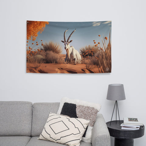 About my Brain Institute Wall Art Arabian Oryx Spirit Animal Flag Wall Art