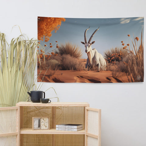 About my Brain Institute Wall Art Arabian Oryx Spirit Animal Flag Wall Art