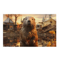 About my Brain Institute Wall Art Beaver Spirit Animal Flag Wall Art