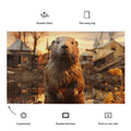 About my Brain Institute Wall Art Beaver Spirit Animal Flag Wall Art