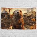 About my Brain Institute Wall Art Beaver Spirit Animal Flag Wall Art