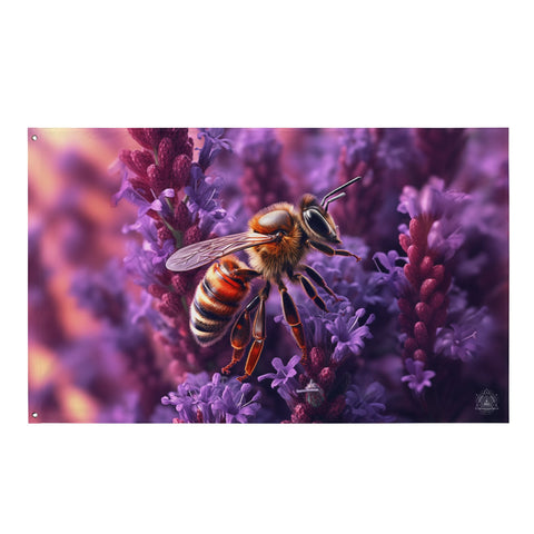 About my Brain Institute Wall Art Bee Spirit Animal Flag Wall Art