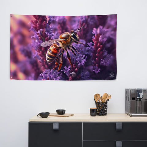 About my Brain Institute Wall Art Bee Spirit Animal Flag Wall Art