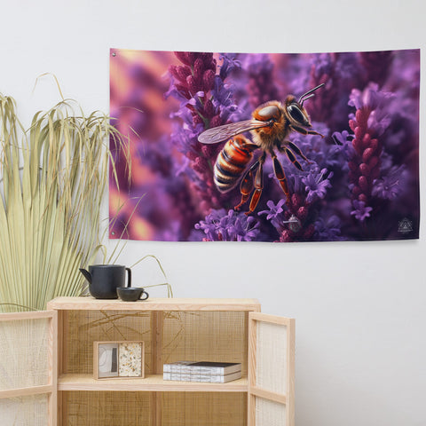 About my Brain Institute Wall Art Bee Spirit Animal Flag Wall Art