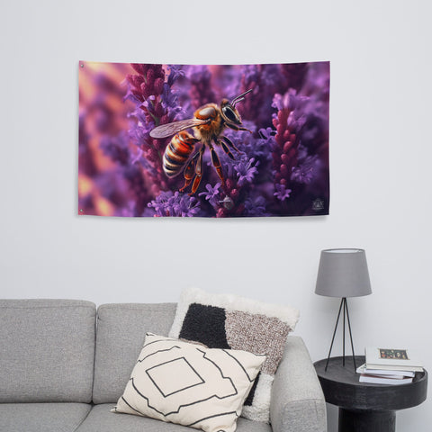 About my Brain Institute Wall Art Bee Spirit Animal Flag Wall Art