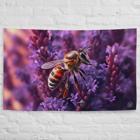 About my Brain Institute Wall Art Bee Spirit Animal Flag Wall Art