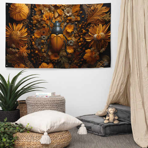About my Brain Institute Wall Art Beetle Spirit Animal Flag Wall Art