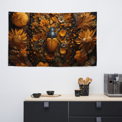 About my Brain Institute Wall Art Beetle Spirit Animal Flag Wall Art