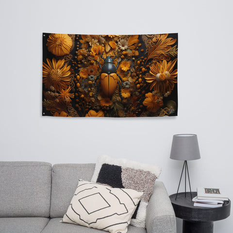 About my Brain Institute Wall Art Beetle Spirit Animal Flag Wall Art