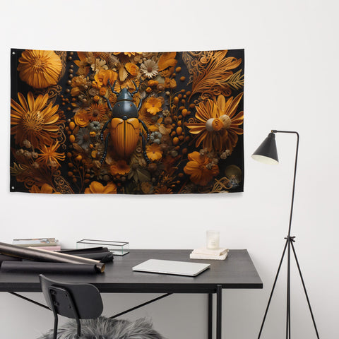 About my Brain Institute Wall Art Beetle Spirit Animal Flag Wall Art