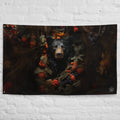About my Brain Institute Wall Art Black Bear Spirit Animal Flag Wall Art