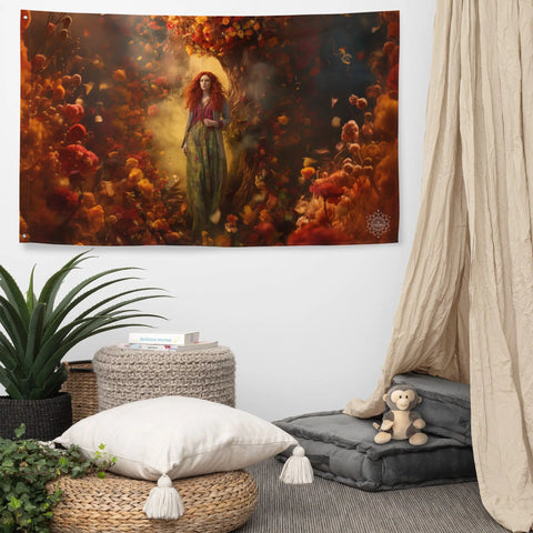 About my Brain Institute Wall Art Brigid Goddess Flag Wall Art