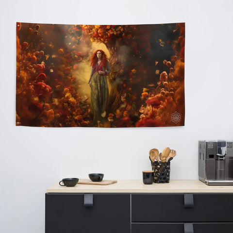About my Brain Institute Wall Art Brigid Goddess Flag Wall Art