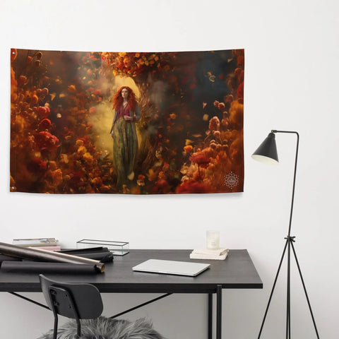 About my Brain Institute Wall Art Brigid Goddess Flag Wall Art
