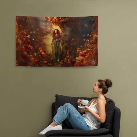 About my Brain Institute Wall Art Brigid Goddess Flag Wall Art
